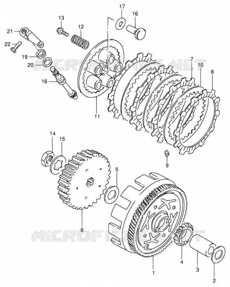 CLUTCH Suzuki MOTO 80 DS 2000  DS80 Y (E03,E28,E33)