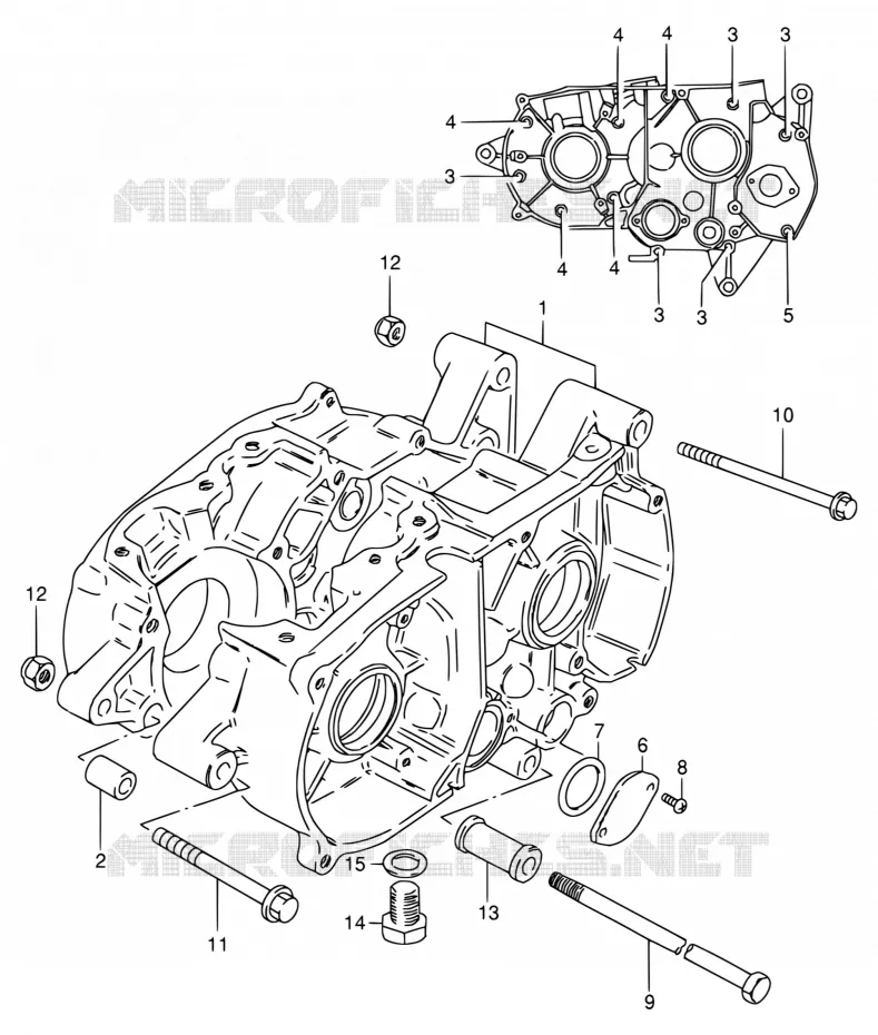 CRACKCASE COVER Suzuki MOTO 80 DS 2000  DS80 Y (E03,E28,E33)