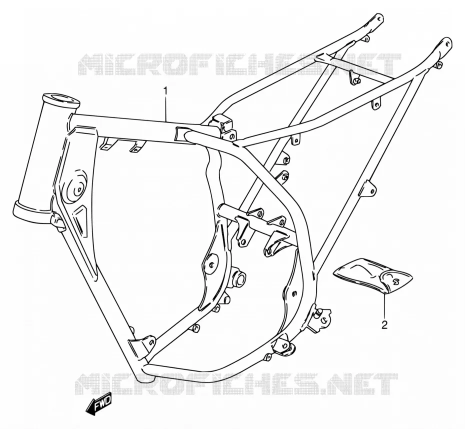 FRAME Suzuki MOTO 80 DS 2000  DS80 Y (E03,E28,E33)