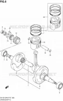 CRANKSHAFT for Suzuki EN 125 2006