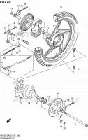 REAR WHEEL (MODELE K5) for Suzuki EN 125 2006