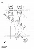 CRANKSHAFT for Suzuki GN 125 1998
