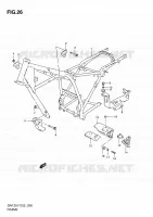 FRAME (MODELE V/W/X) for Suzuki GN 125 1998