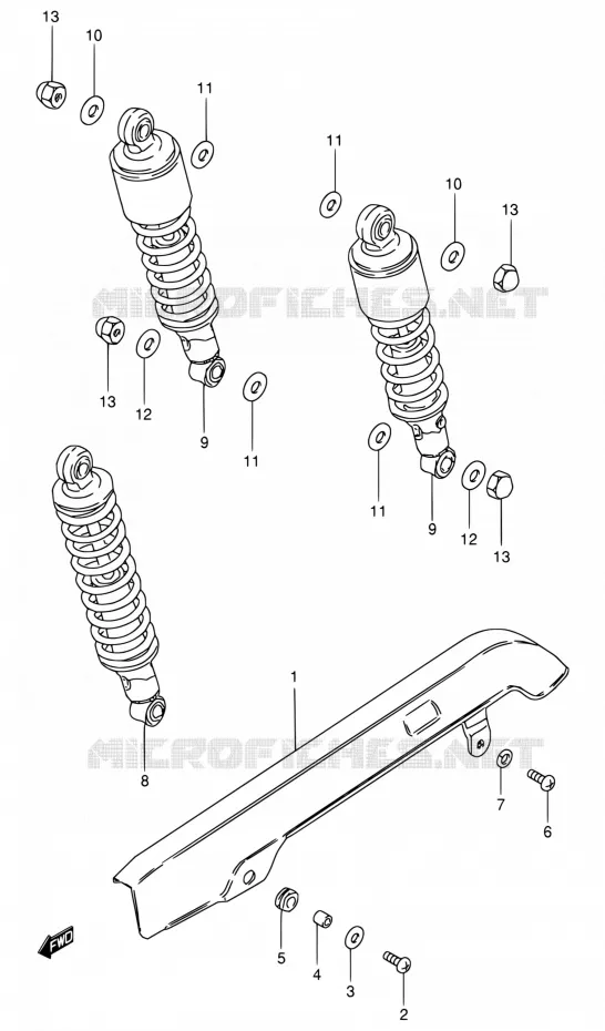 REAR DAMPER Suzuki MOTO 125 GN 1992  GN125EN(E30)