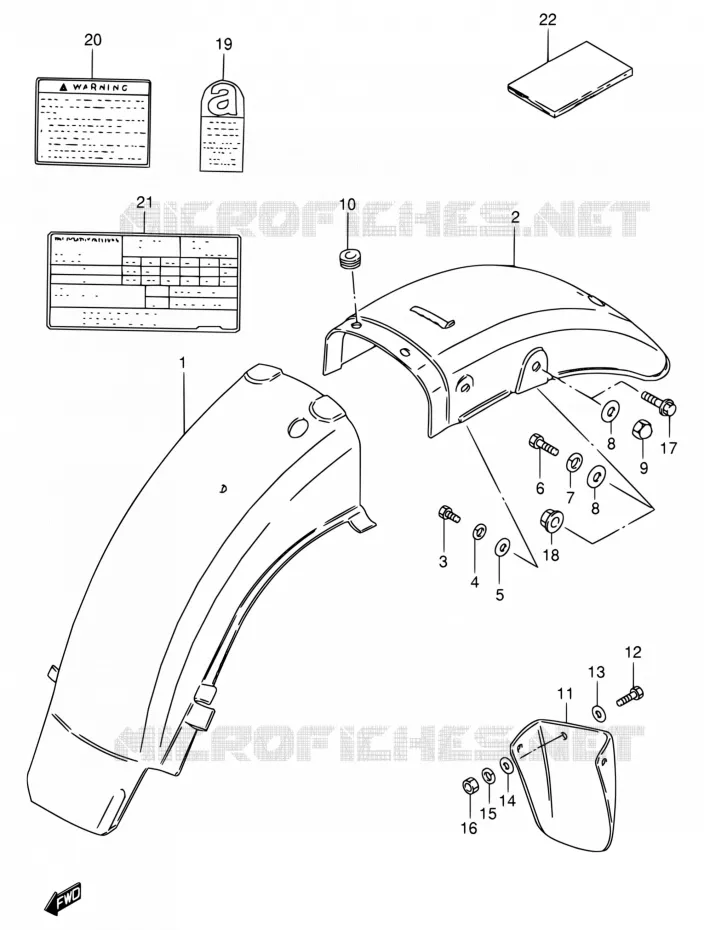 REAR FEDNER Suzuki MOTO 125 GN 1992  GN125EN(E30)