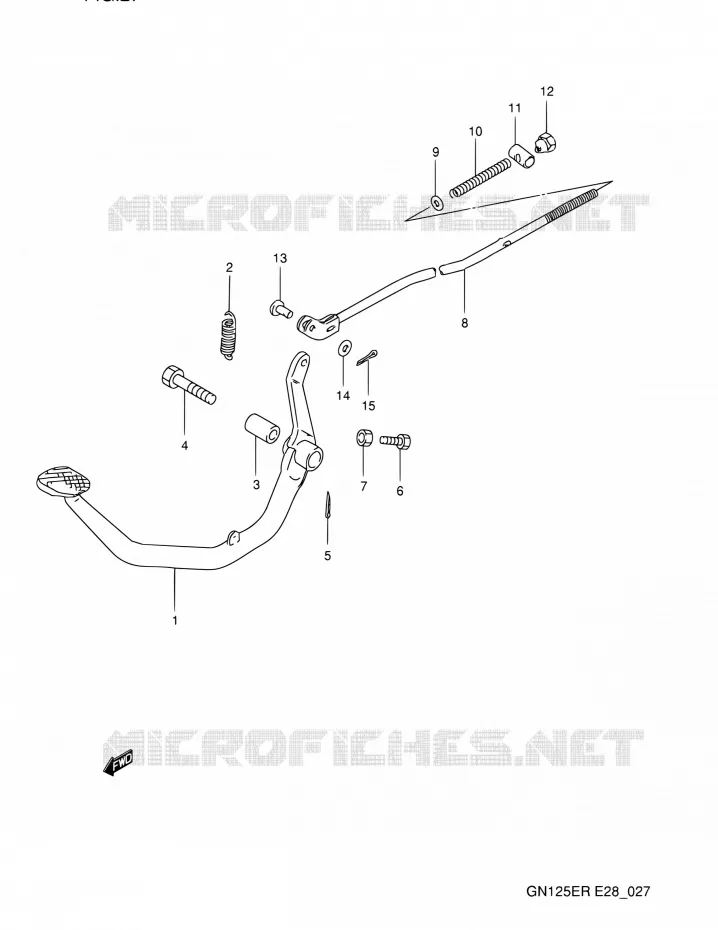 REAR BRAKE Suzuki MOTO 125 GN 1994  GN125E R (E03,E28,E33)