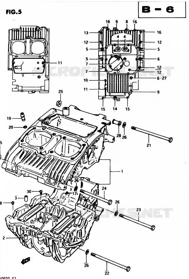 CRACKCASE COVER (MODELE Z) Suzuki MOTO 450 GS-E 1982  GS450EZ