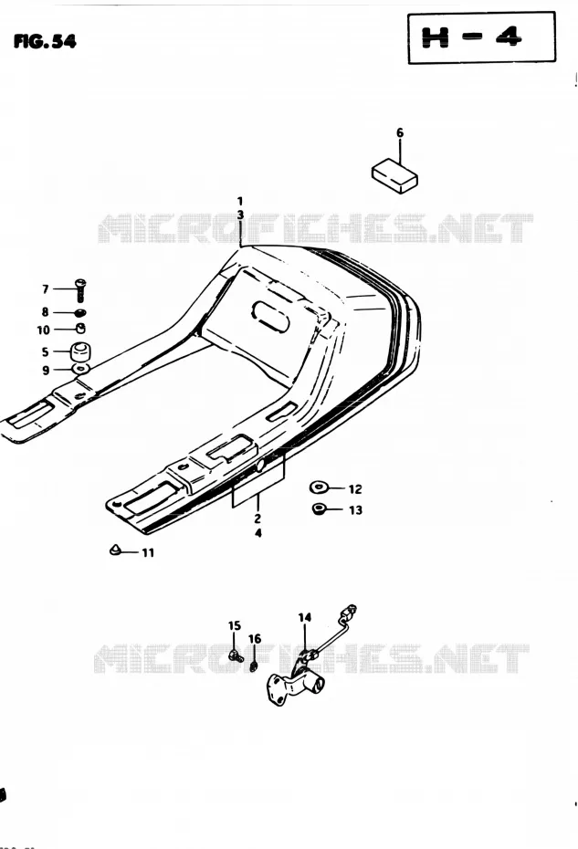 REAR COWLING (MODELE D) Suzuki MOTO 450 GS-E 1982  GS450EZ