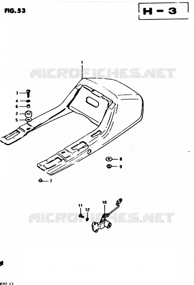 REAR COWLING (MODELE Z) Suzuki MOTO 450 GS-E 1982  GS450EZ