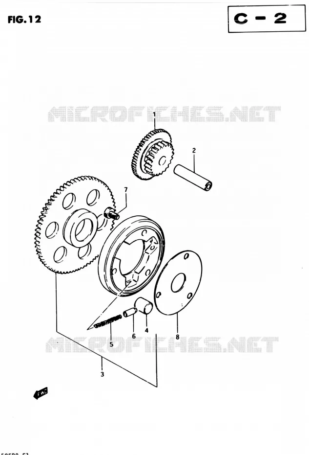 STARTER MOTOR CLUTCH Suzuki MOTO 450 GS-E 1982  GS450EZ