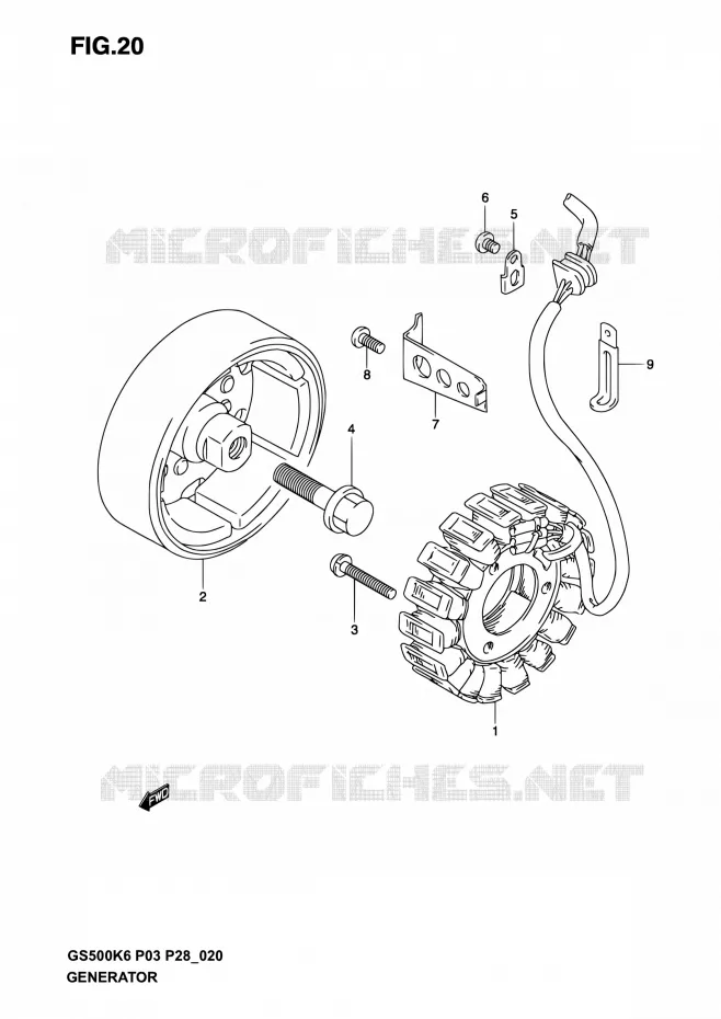 ALTERNATOR Suzuki MOTO 500 GS-E 2003  GS500 K3 (P03,P28,P33)