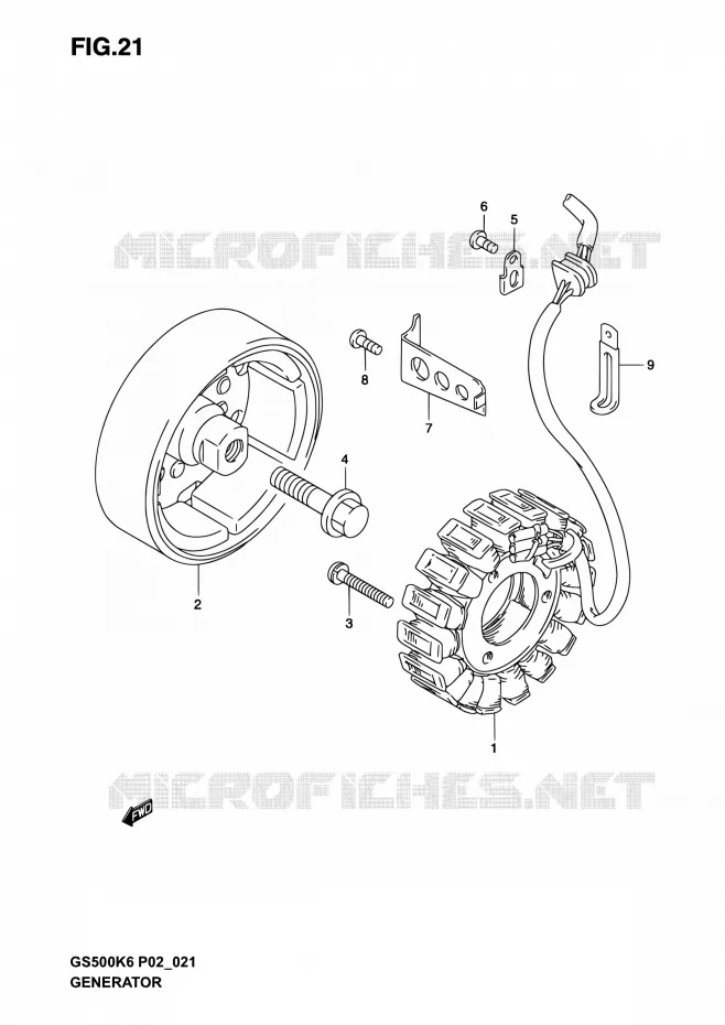 ALTERNATOR Suzuki MOTO 500 GS-E 2003  GS500 K3 (P19,P24,P54)