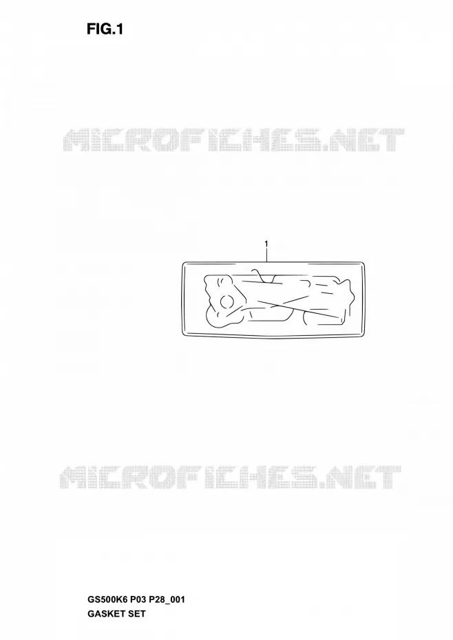 GASKET Suzuki MOTO 500 GS-E 2004  GS500 K4/GS500F K4 (P03,P28,P33)