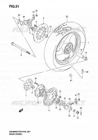 REAR WHEEL for Suzuki GS-E 500 2005