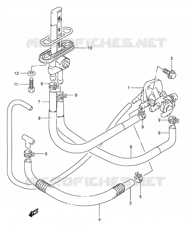 FUEL COCK Suzuki MOTO 500 GS-E 1994  GS500E R/GS500EU R (E02,E04,P09,E18,E21,E22,E24,E25,E34,E37,E39,E53)