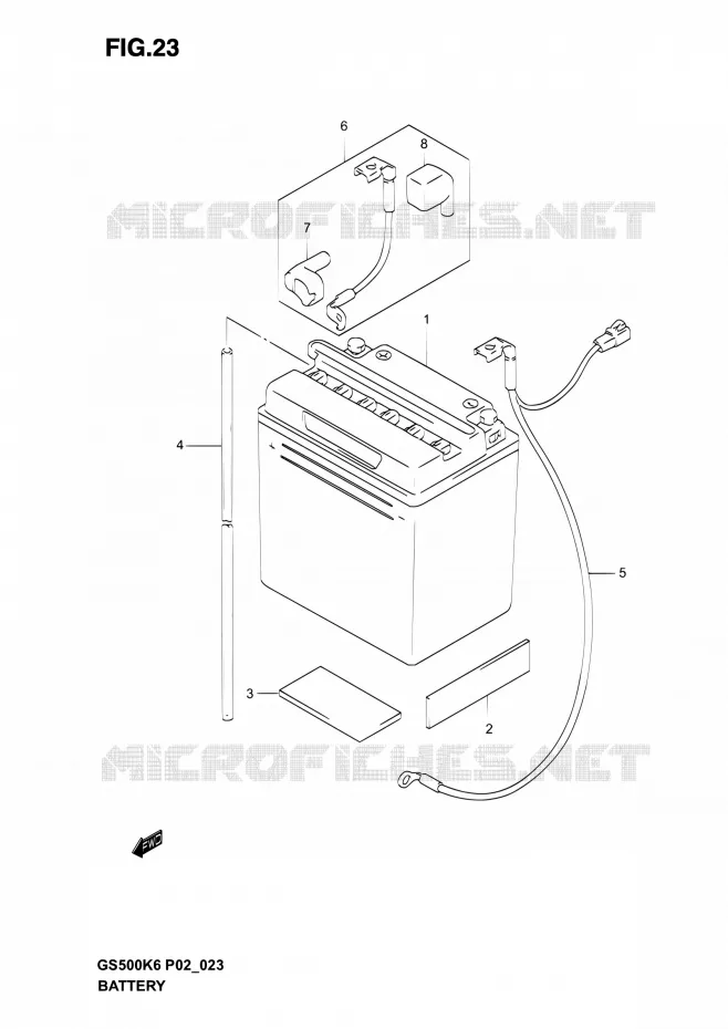 BATTERY Suzuki MOTO 500 GS-F 2004  GS500F K4 (P02,P19,P24,P54)