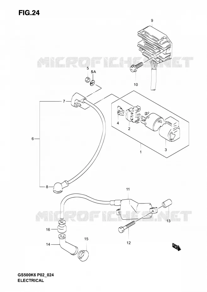 ELCTRICAL Suzuki MOTO 500 GS-F 2004  GS500F K4 (P02,P19,P24,P54)