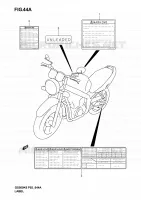 LABEL (MODELE K4/K5/K6) for Suzuki GS-F 500 2005
