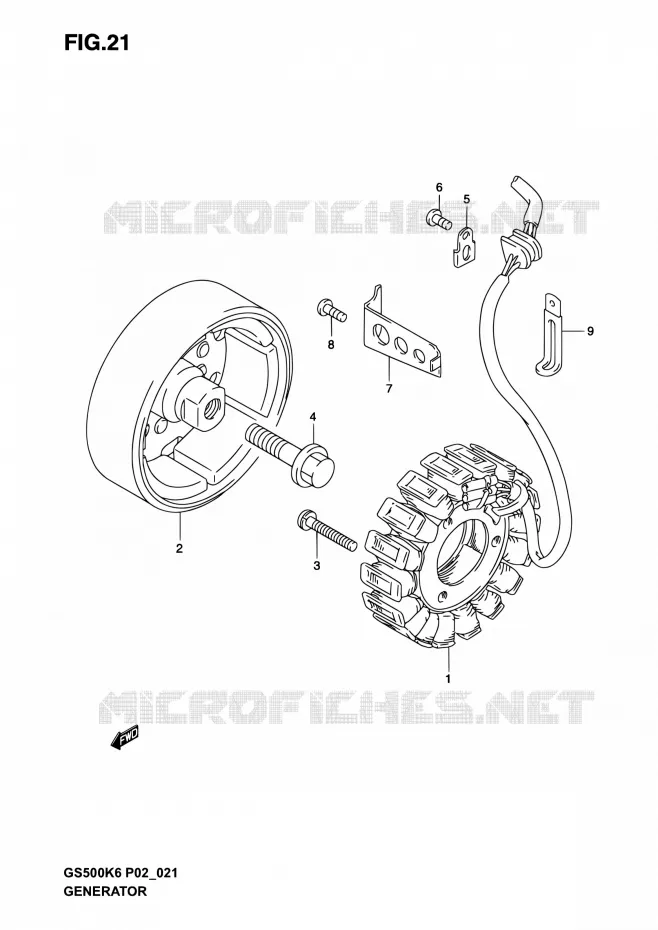 ALTERNATOR Suzuki MOTO 500 GS-F 2005  GS500F K5 (P02,P19,P24,P54)