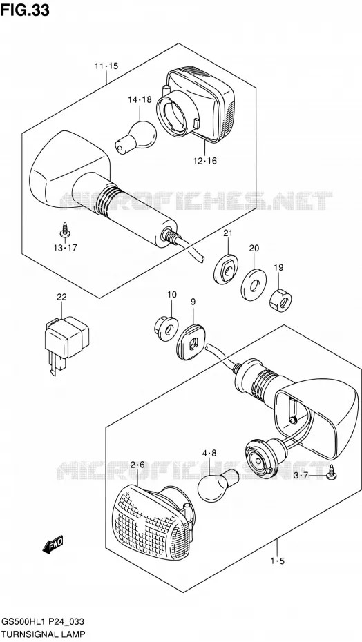 TJRN SIGNAL LAMP (GS500FH) Suzuki MOTO 500 GS-F 2011  GS500FHL1(P24)