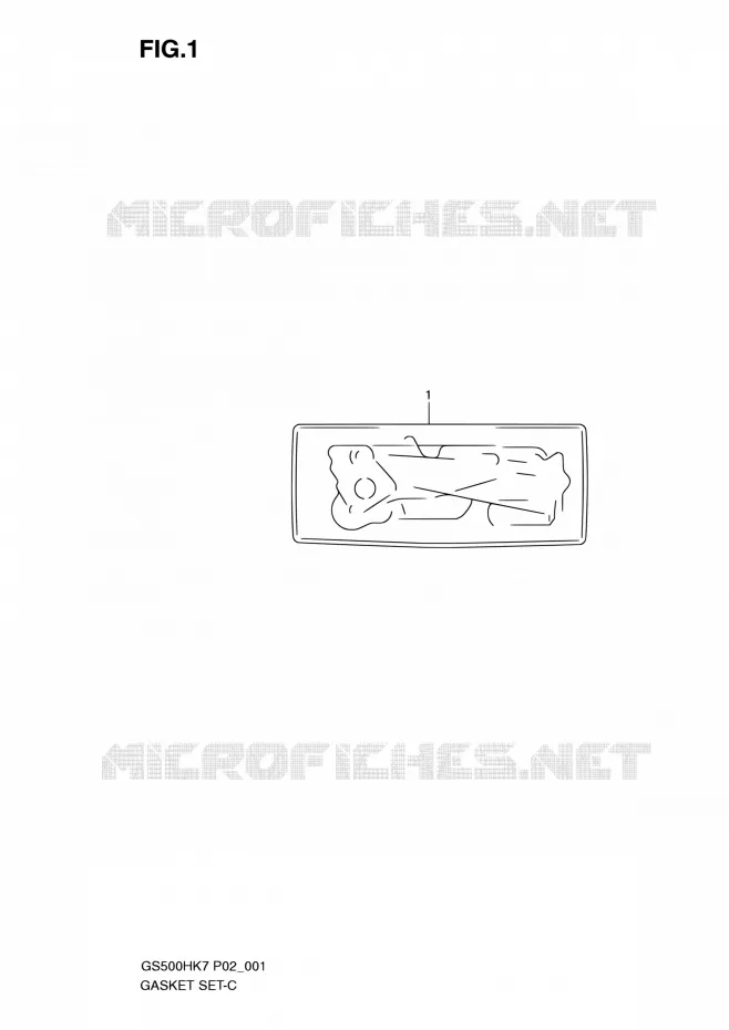 GASKET Suzuki MOTO 500 GS-E 2007  GS500H K7 (P02,P19,P54)