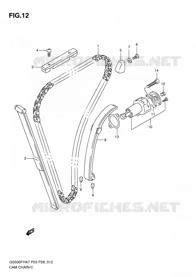 TIMING Suzuki MOTO 500 GS-E 2007  GS500H K7/GS500FH K7 (P03,P28,P33,P95)