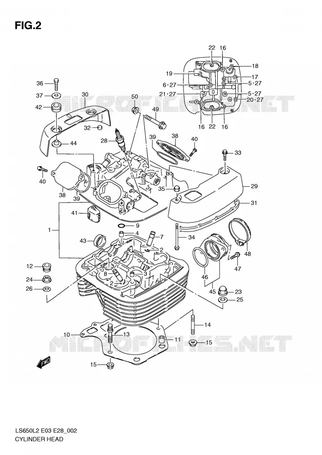 CYLINDER HEAD Suzuki MOTO 650 BOULEVARD 2012  LS650L2(E03)