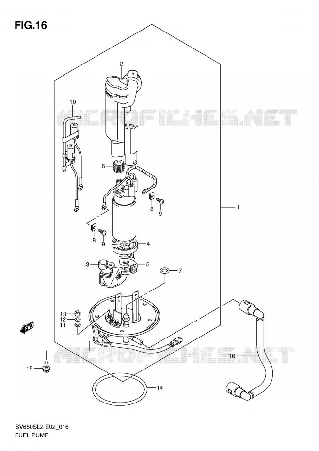 FUEL PUMP Suzuki MOTO 650 SV 2012  SV650SL2(E02)