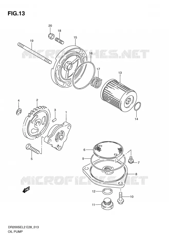 OIL PUMP Suzuki MOTO 200 DR 2012  DR200SEL2(E28)
