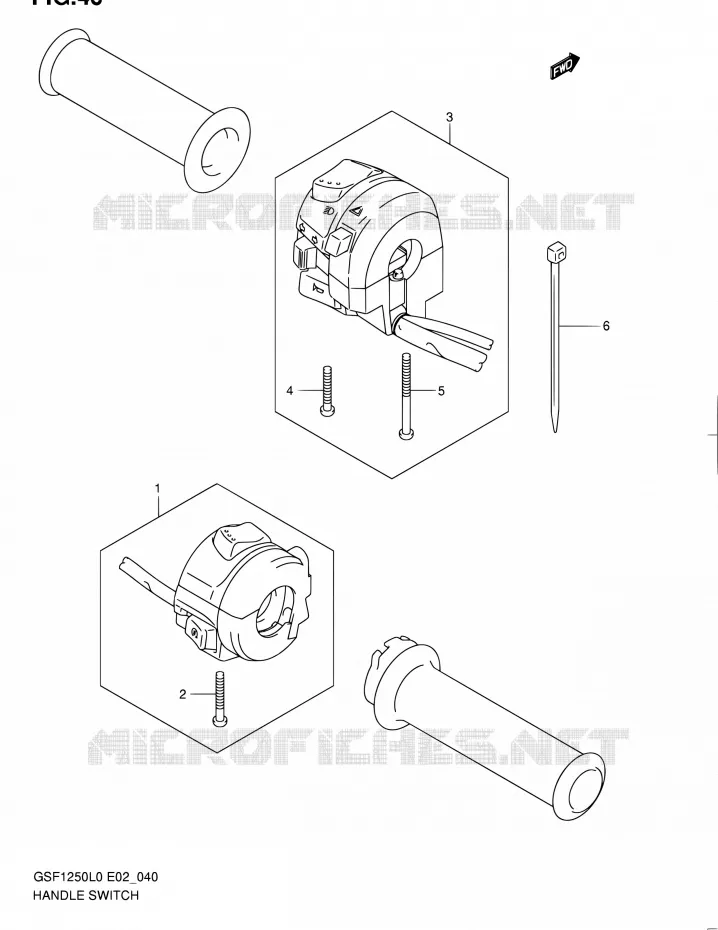 SWITCHES Suzuki MOTO 1250 BANDIT 2010  GSF1250 L0 (E02,E19,E24)
