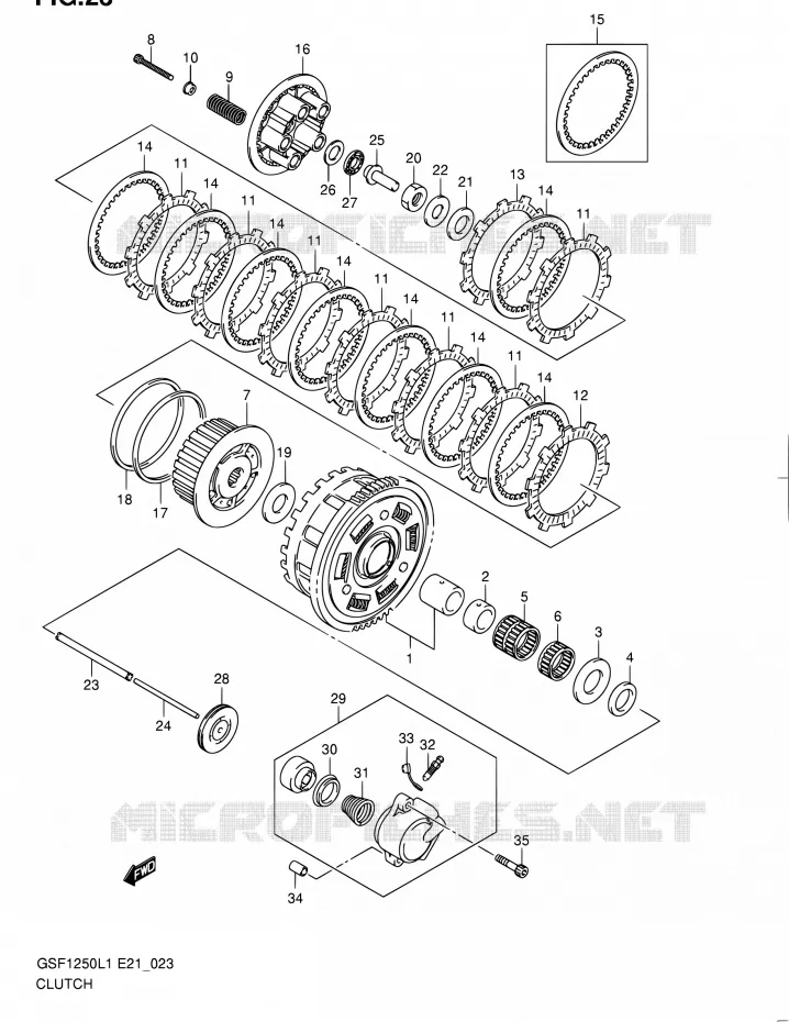 CLUTCH Suzuki MOTO 1250 BANDIT 2011  GSF1250L1