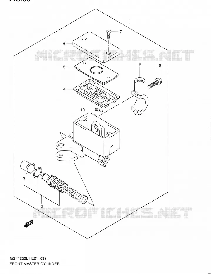 FR. MASTER CYLINDER Suzuki MOTO 1250 BANDIT 2011  GSF1250L1