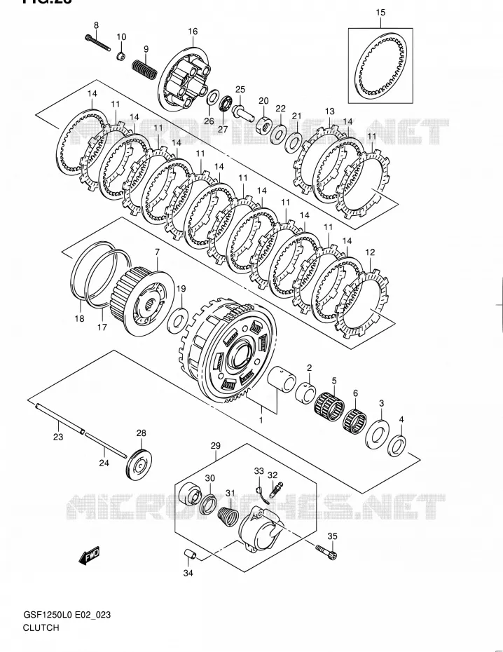 CLUTCH Suzuki MOTO 1250 BANDIT 2010  GSF1250AL0(E19,E24)
