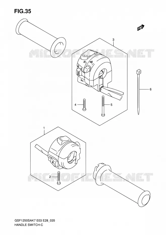 SWITCHES Suzuki MOTO 1250 BANDIT 2009  GSF1250S K9 (E03,E28,E33)