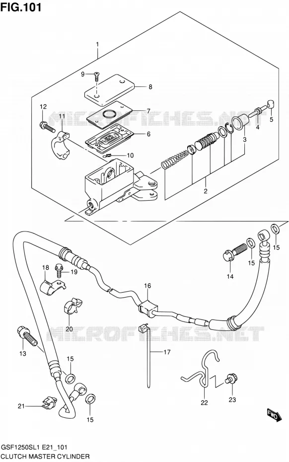 CLUTCH MASTER CYLINDER Suzuki MOTO 1250 BANDIT 2011  GSF1250SL1(E24)