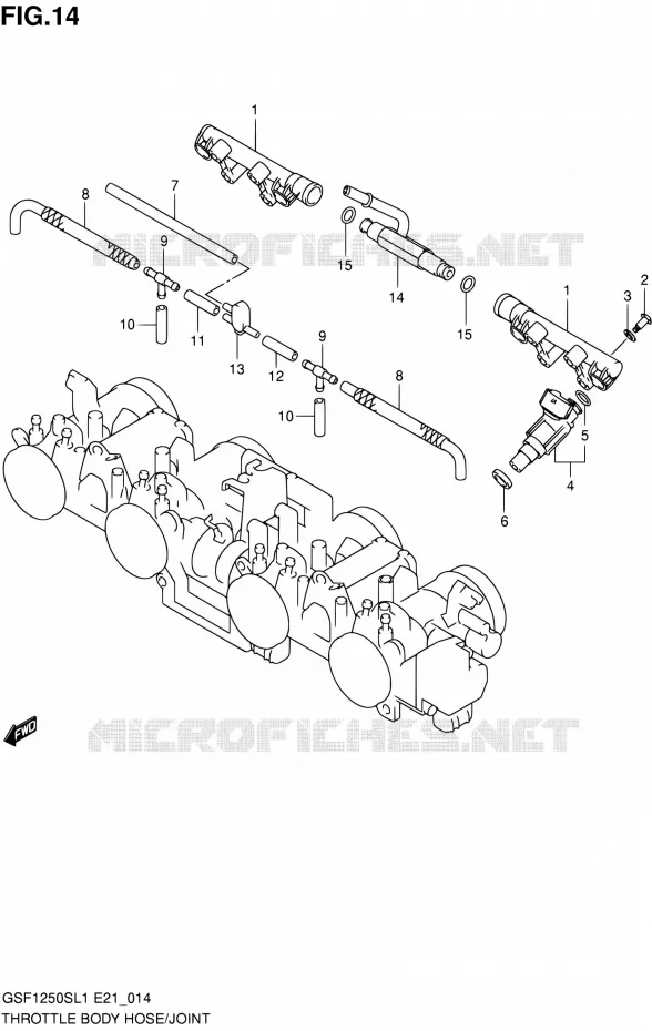 THROTTLE BODY Suzuki MOTO 1250 BANDIT 2011  GSF1250SL1(E24)