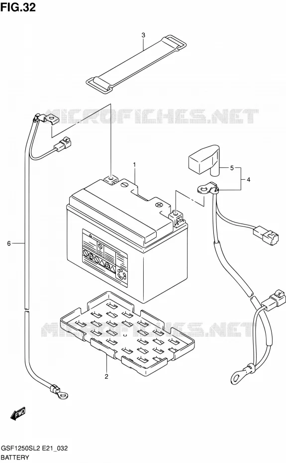 BATTERY (GSF1250SAL2 E24) Suzuki MOTO 1250 BANDIT 2012  GSF1250SL2(E24)