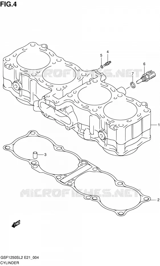 CYLINDER Suzuki MOTO 1250 BANDIT 2012  GSF1250SL2(E24)