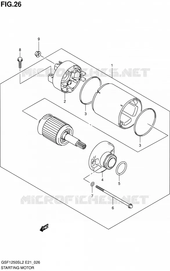 STARTER MOTOR Suzuki MOTO 1250 BANDIT 2012  GSF1250SL2(E24)