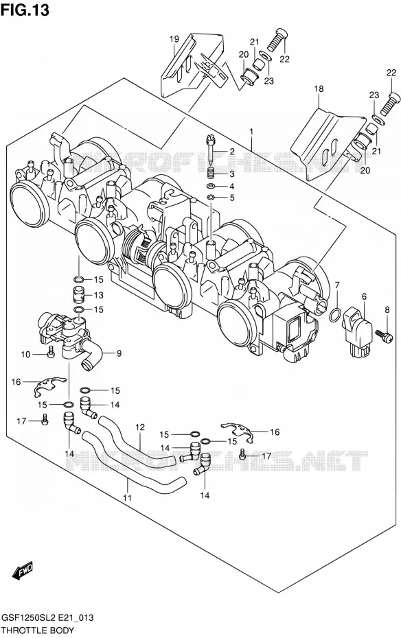 THROTTLE BODY Suzuki MOTO 1250 BANDIT 2012  GSF1250SL2(E24)