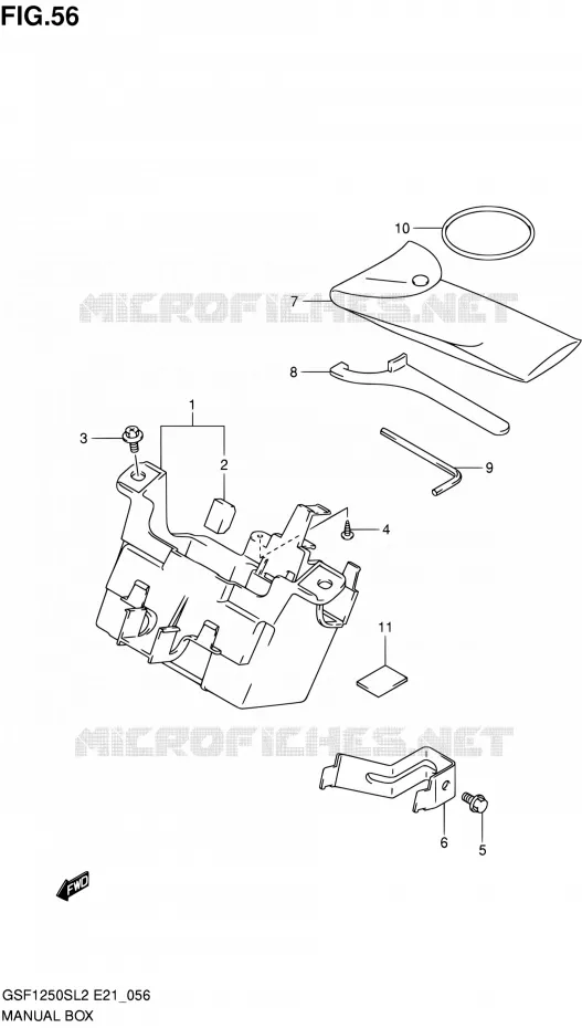 TOOL BOX Suzuki MOTO 1250 BANDIT 2012  GSF1250SL2(E24)