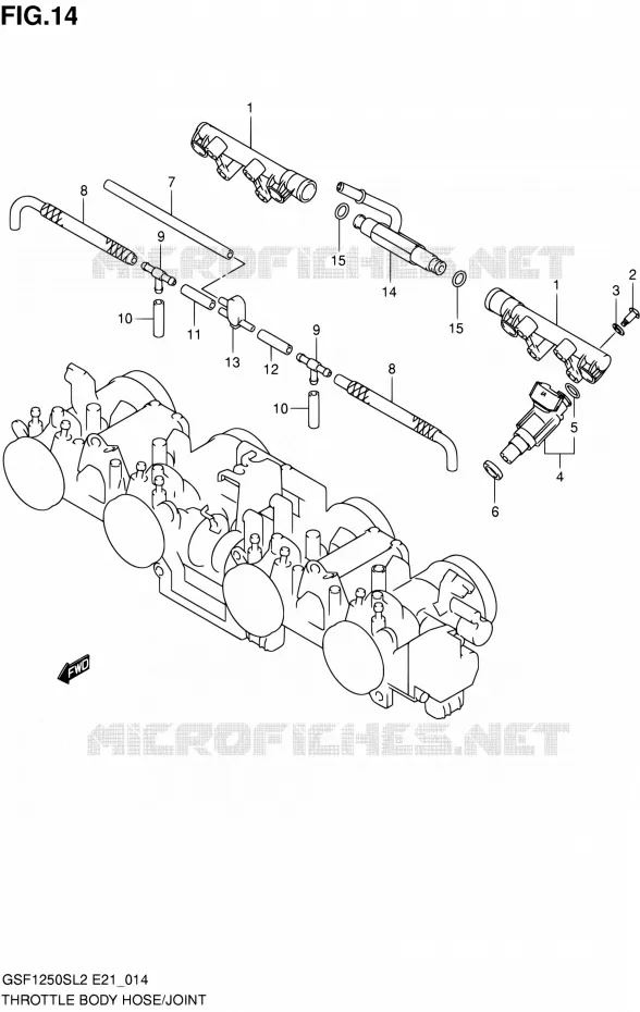 THROTTLE BODY Suzuki MOTO 1250 BANDIT 2012  GSF1250SAL2(E21)