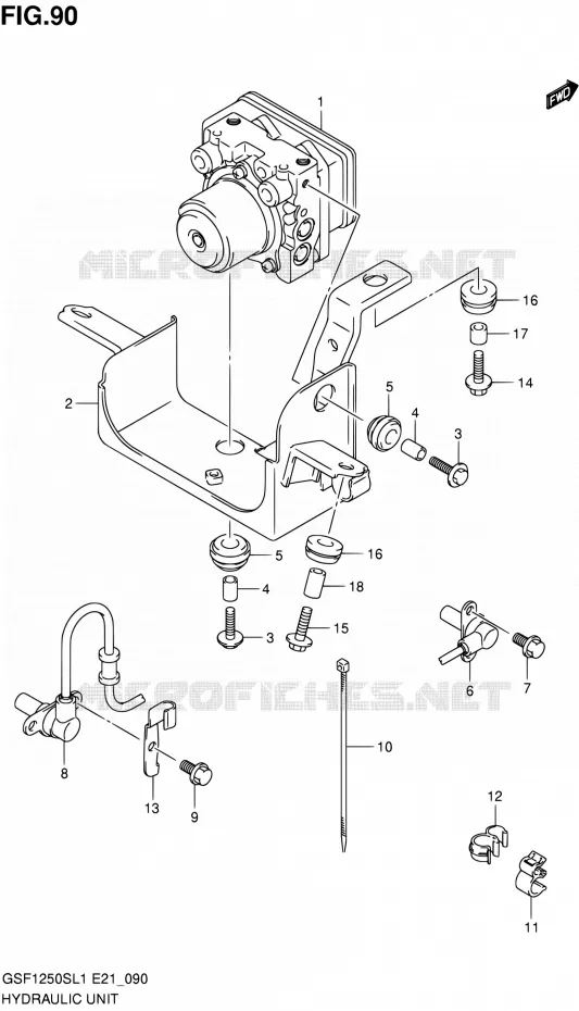 ABS SYSTEM (GSF1250SAL1 E21) Suzuki MOTO 1250 BANDIT 2011  GSF1250SAL1(E24)