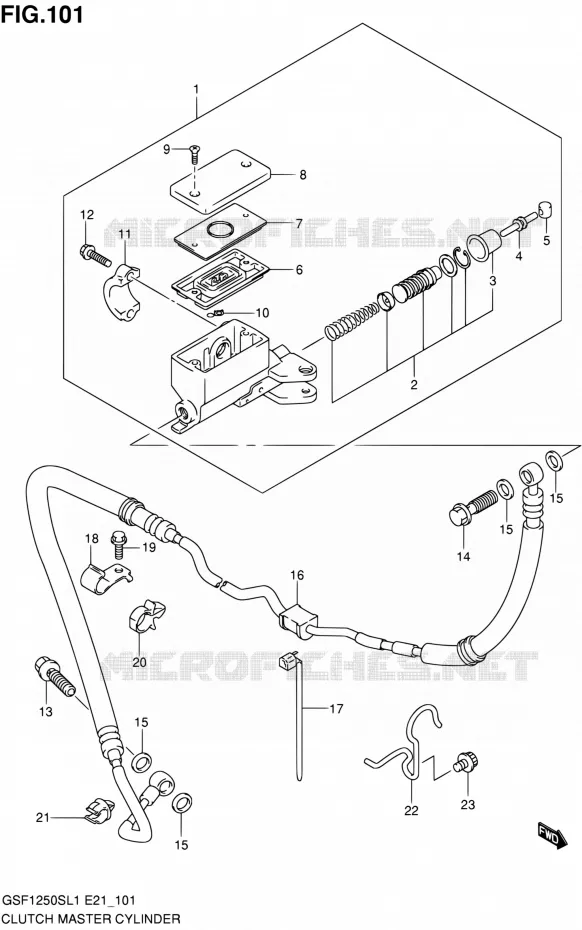 CLUTCH MASTER CYLINDER Suzuki MOTO 1250 BANDIT 2011  GSF1250SAL1(E24)