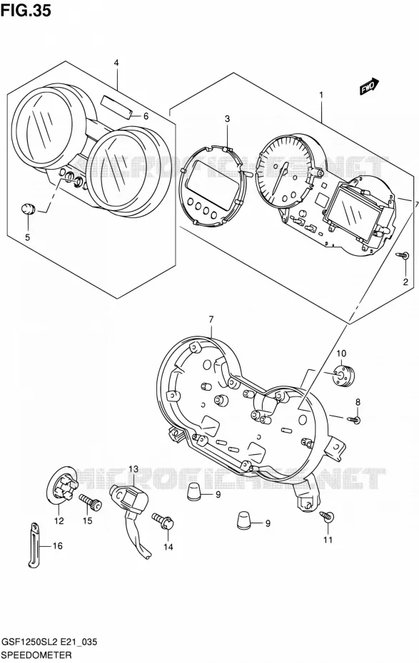 SPEEDOMETER (GSF1250SAL2 E21) Suzuki MOTO 1250 BANDIT 2012  GSF1250SAL2(E24)