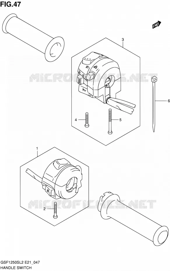 SWITCHES Suzuki MOTO 1250 BANDIT 2012  GSF1250SAL2(E24)