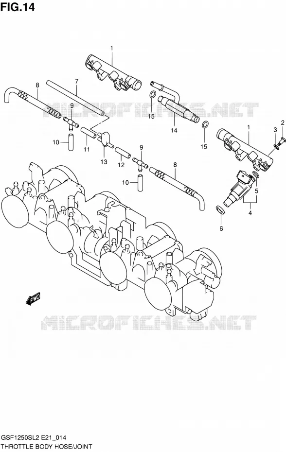 THROTTLE BODY Suzuki MOTO 1250 BANDIT 2012  GSF1250SAL2(E24)