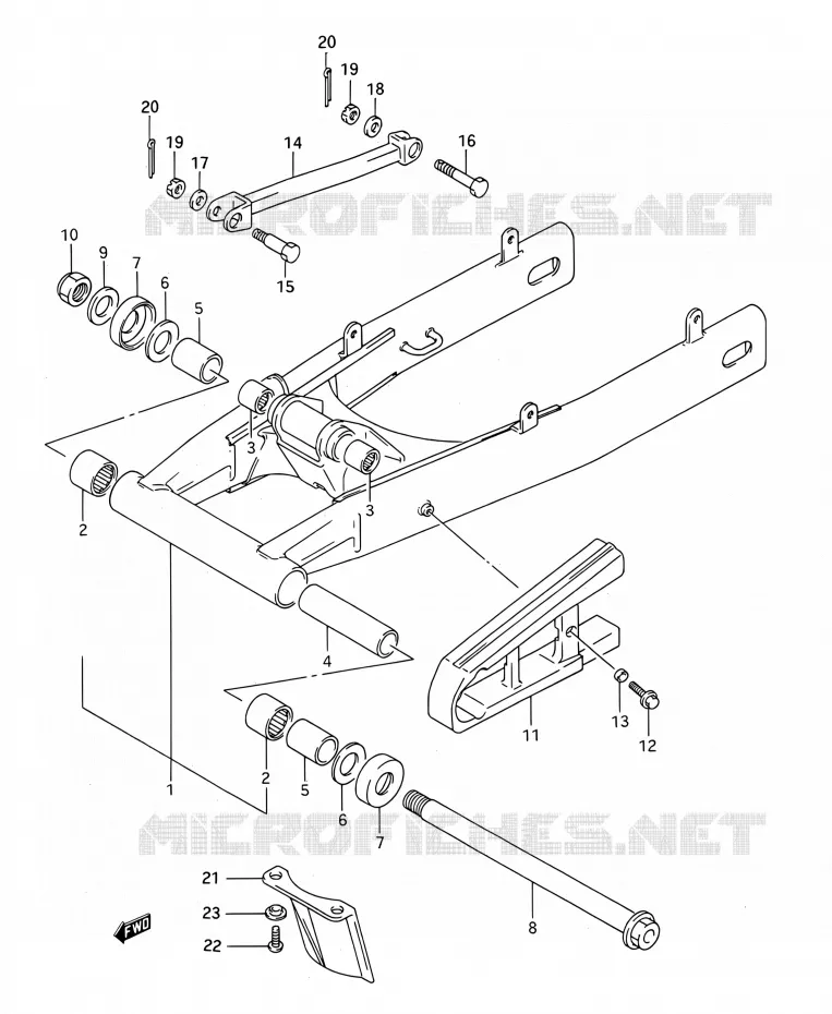 SWINGARM Suzuki MOTO 400 BANDIT 1991  GSF400 M (E03,E28,E33)