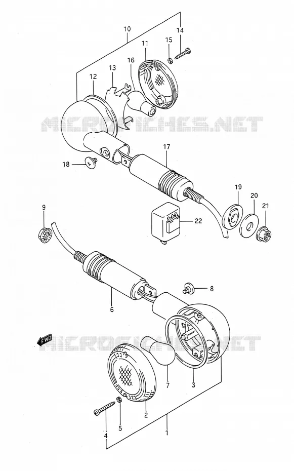TJRN SIGNAL LAMP Suzuki MOTO 400 BANDIT 1991  GSF400 M (E03,E28,E33)