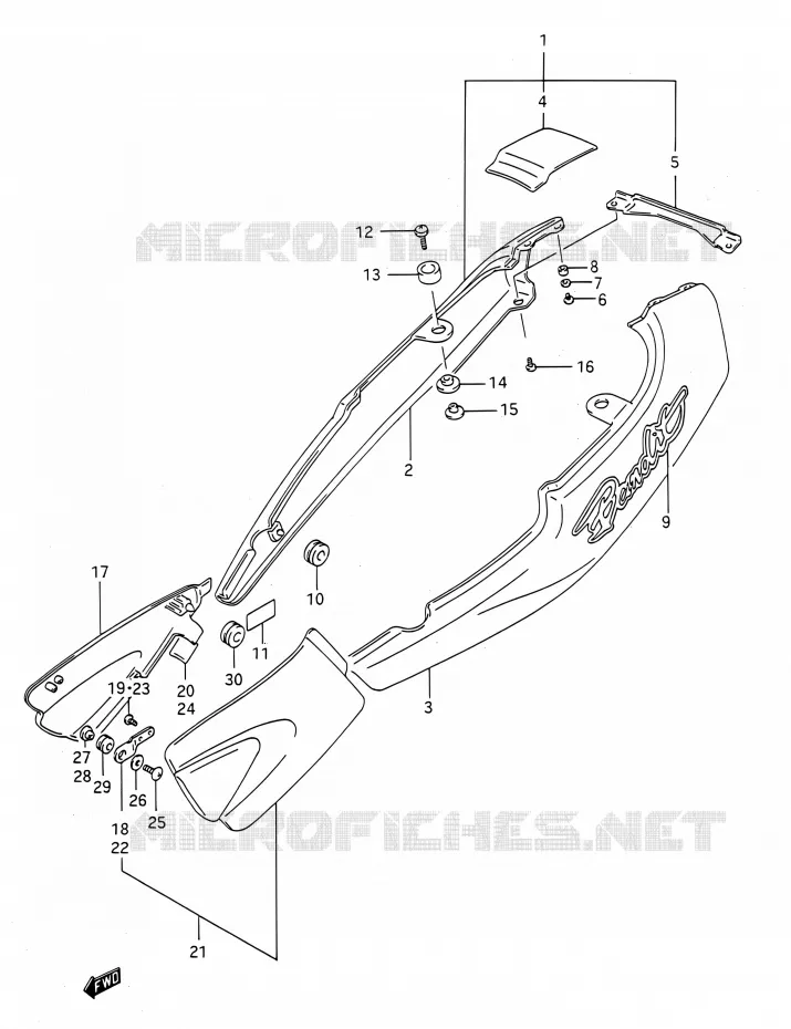 FAIRING Suzuki MOTO 400 BANDIT 1993  GSF400 P (E03,E28,E33)